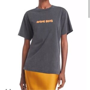 🌟anine bing lili retro graphic logo t shirt Small